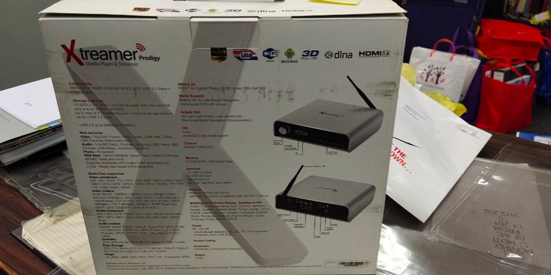 Xtreamer media player with remote, TV & Home Appliances, TV