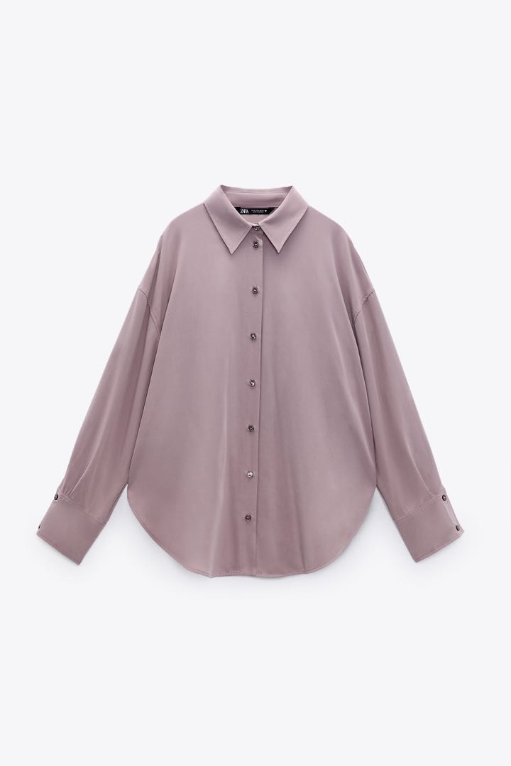ZARA SOFT OVERSIZE SHIRT, Women's Fashion, Tops, Shirts on Carousell