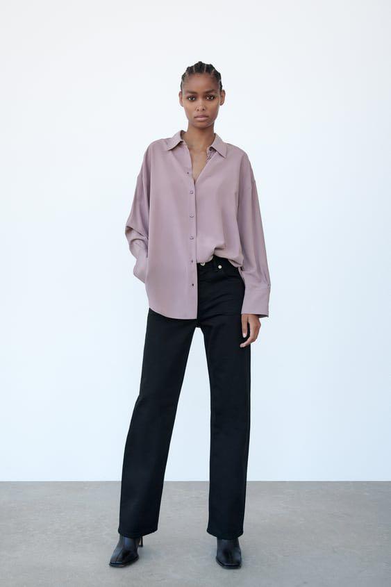 ZARA SOFT OVERSIZE SHIRT, Women's Fashion, Tops, Shirts on Carousell