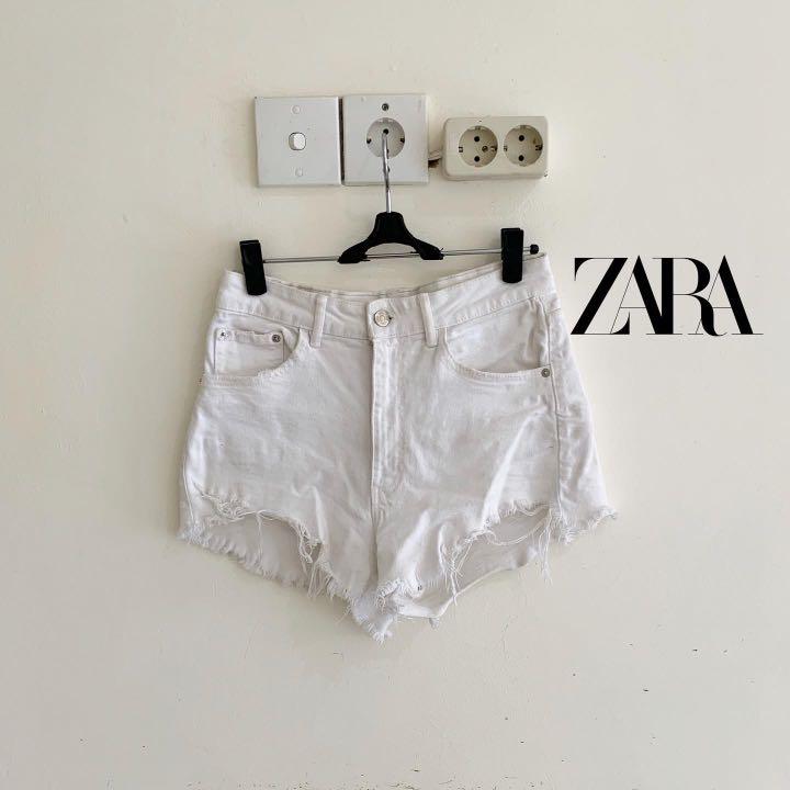 denim shorts white