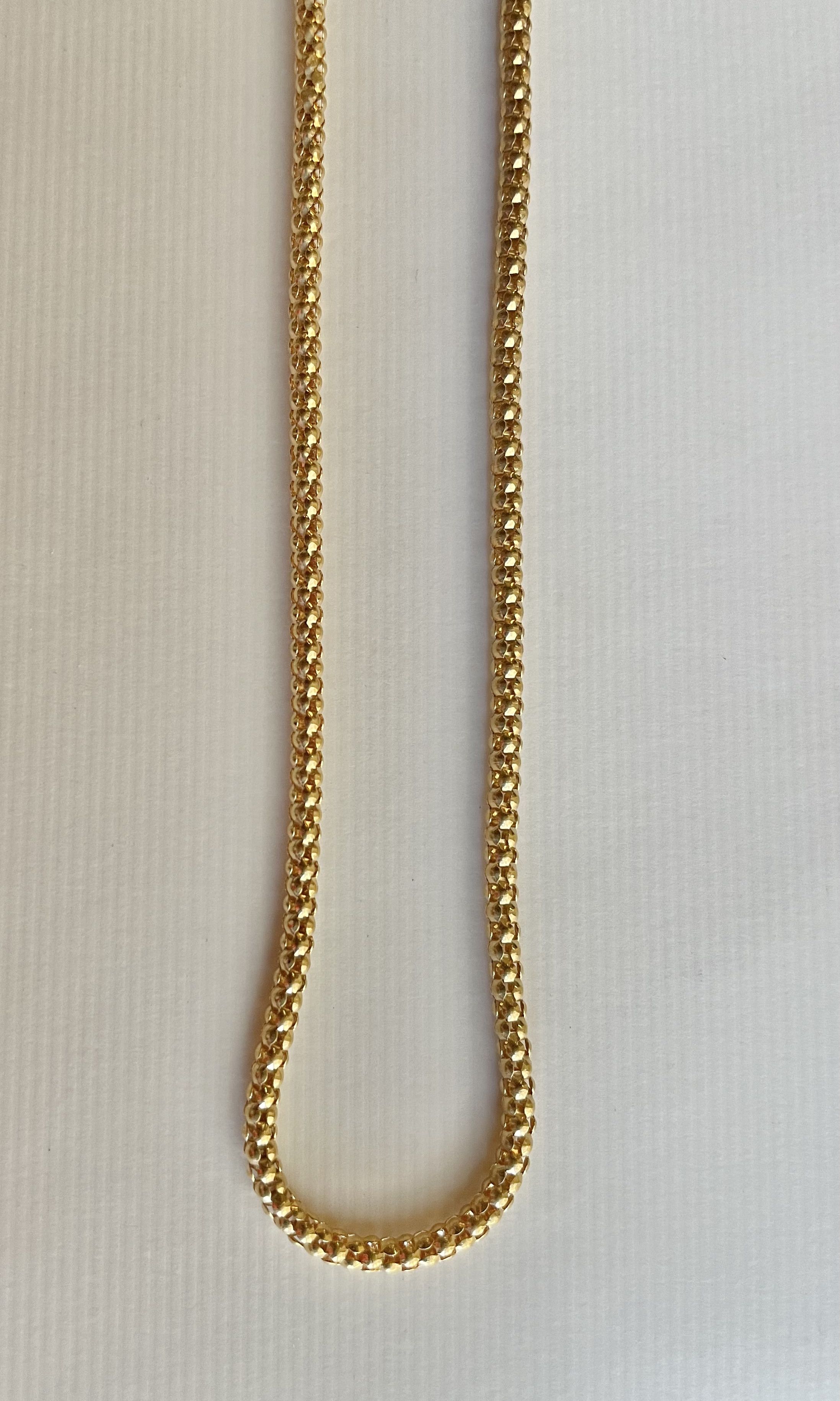 18 karat popcorn chain, Women's Fashion 