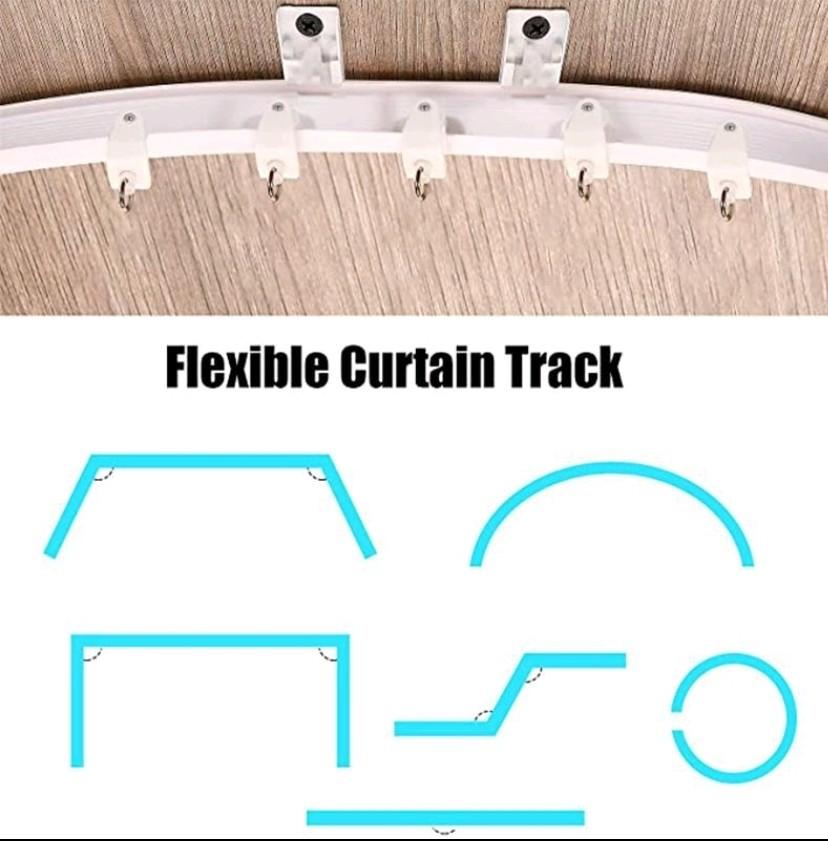 2M  6M Curved Ceiling Curtain Track Bendable Mount for Curtain Rail Bunk  Bed Bay Window Room Divider Flexible Straight, Furniture  Home Living,  Home Decor, Curtains  Blinds on Carousell