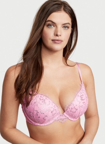 Victoria's Secret Dream Angels Push Up Without Padding Pastel Pink Bra,  34DDD Size undefined - $25 - From Jessica