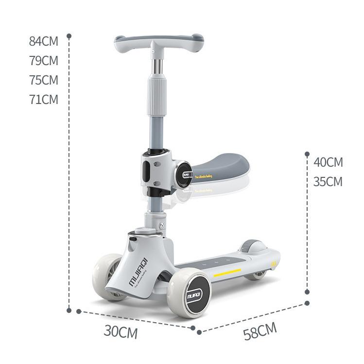3 Wheel Folding Scooter for Kids Children Scooter 2in1 Sit or Stand