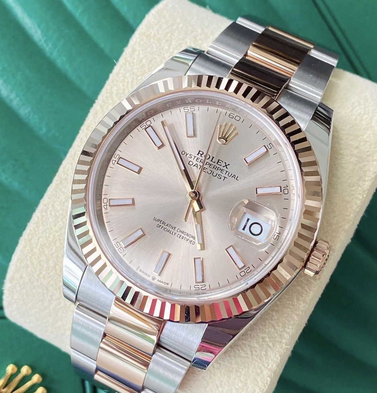 Rolex sundust rose gold cheap