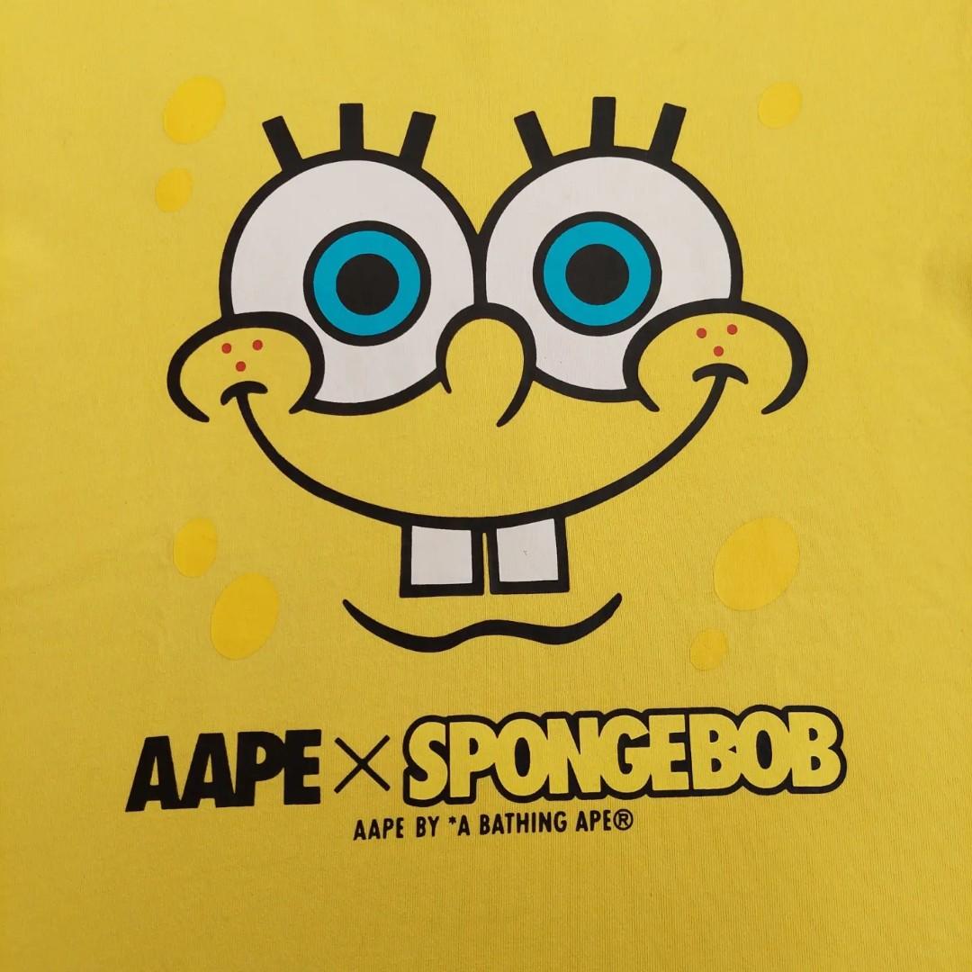 Aape x SpongeBob by bathing ape Nickelodeon tee, Men's Fashion, Tops ...