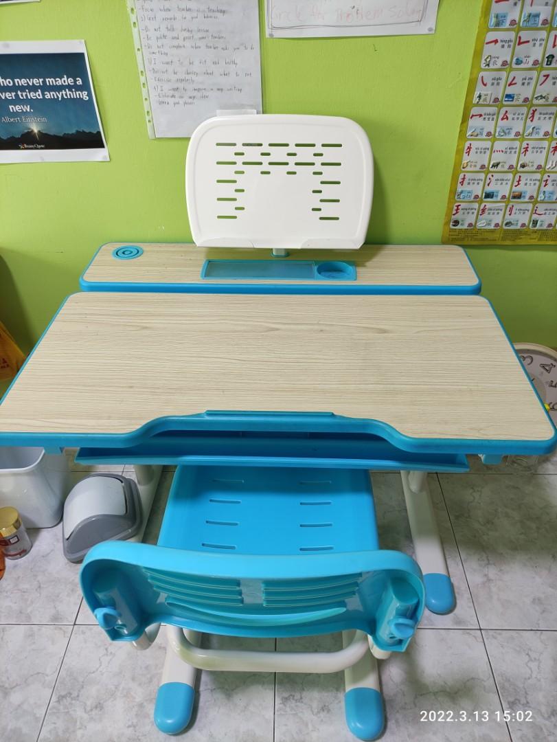 Adjustable height study table and chair, Babies & Kids, Baby Nursery