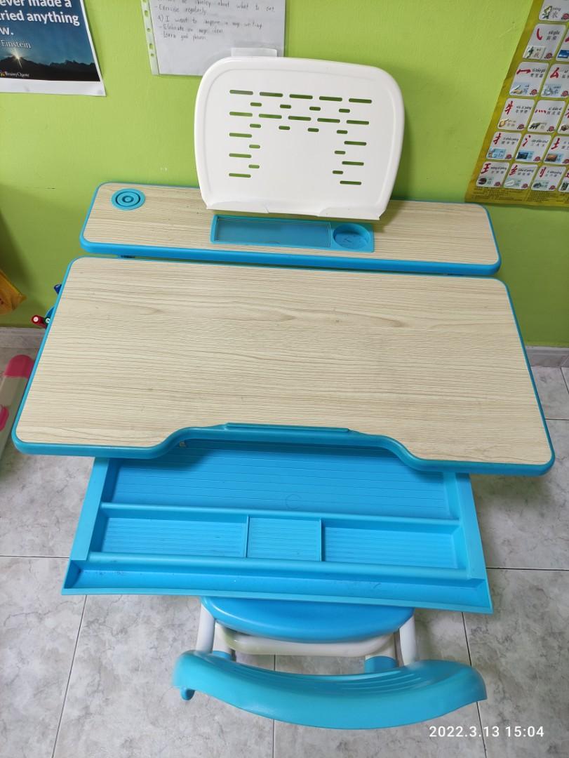 Adjustable height study table and chair, Babies & Kids, Baby Nursery