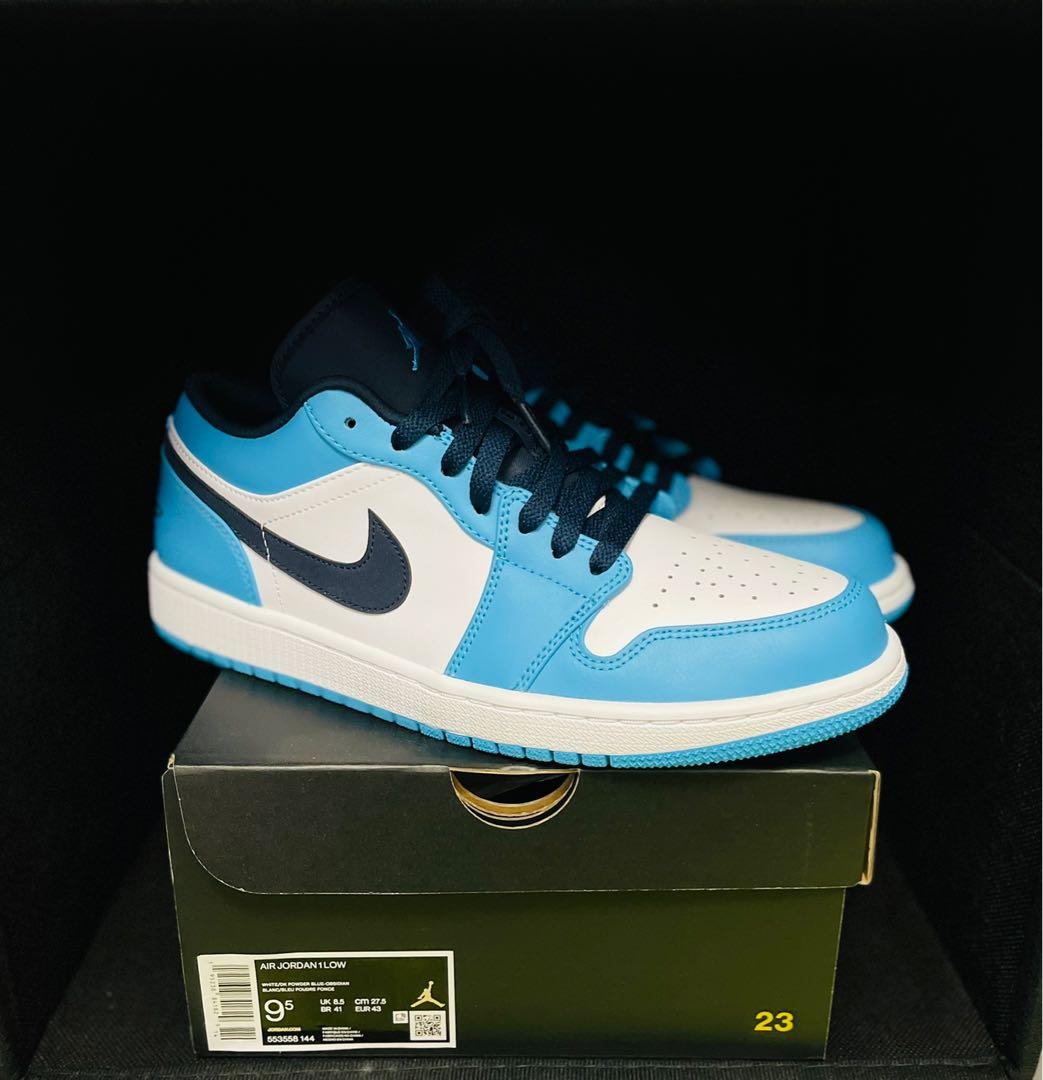 Air Jordan 1 Low 'UNC' - Air Jordan - 553558 144 - white/university  blue/obsidian