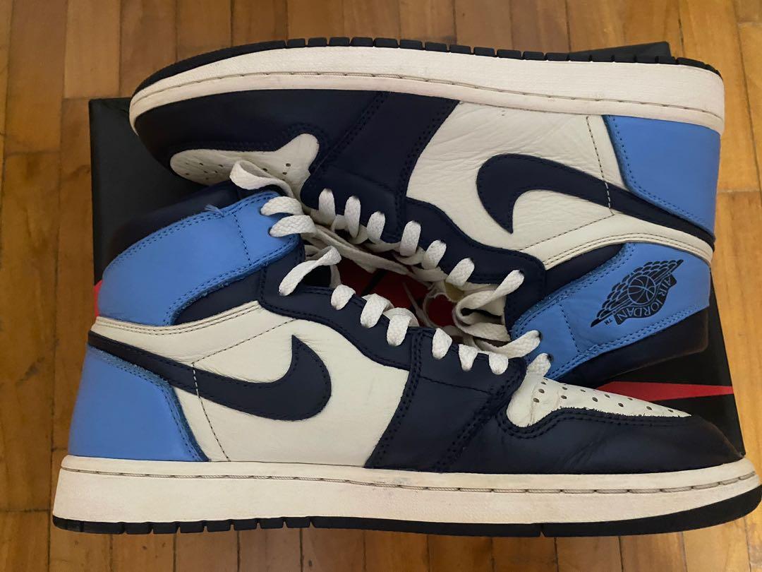 Jordan 1 obsidian white laces store