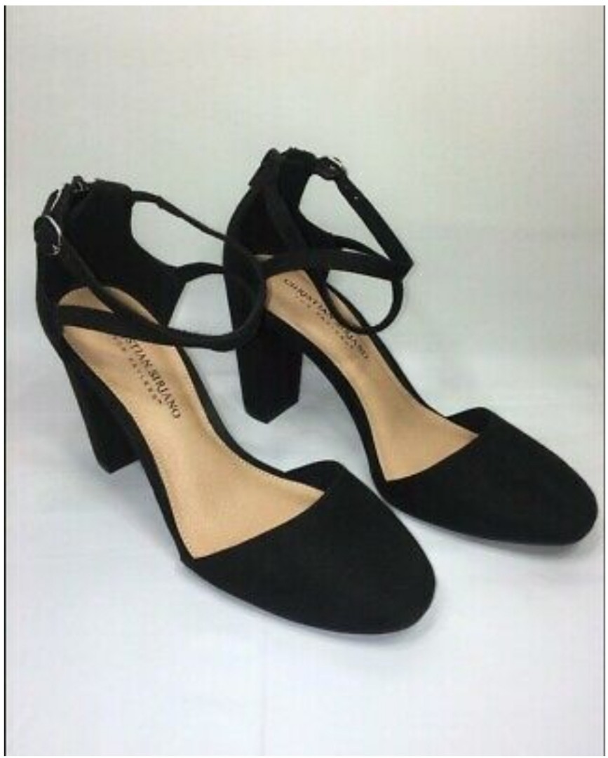 Ankle Strap Block Heels in Black, Women's Fashion, Footwear, Heels on