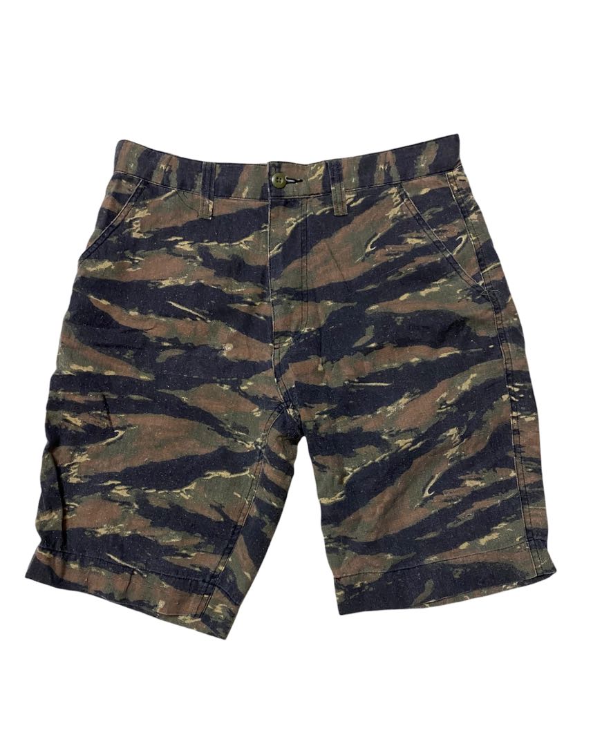 Army Tiger Stripe Shorts, Men's Fashion, Bottoms, Shorts on Carousell