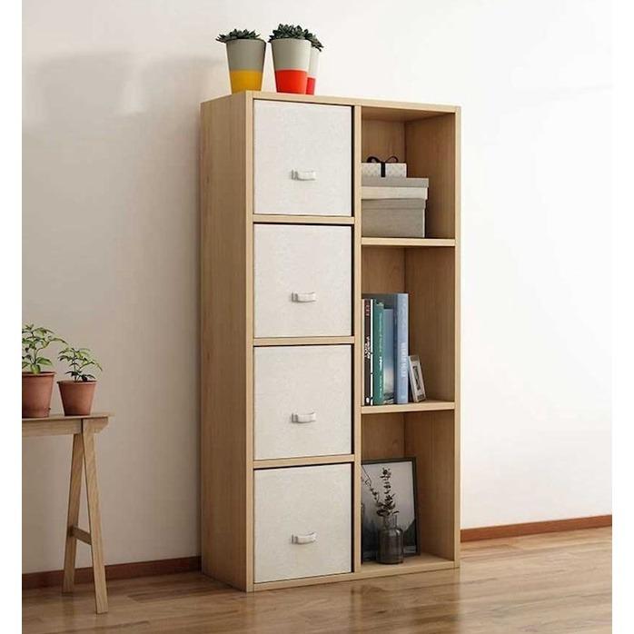 AYLA 7 grids Scandinavian Shelves with storage, Furniture & Home Living