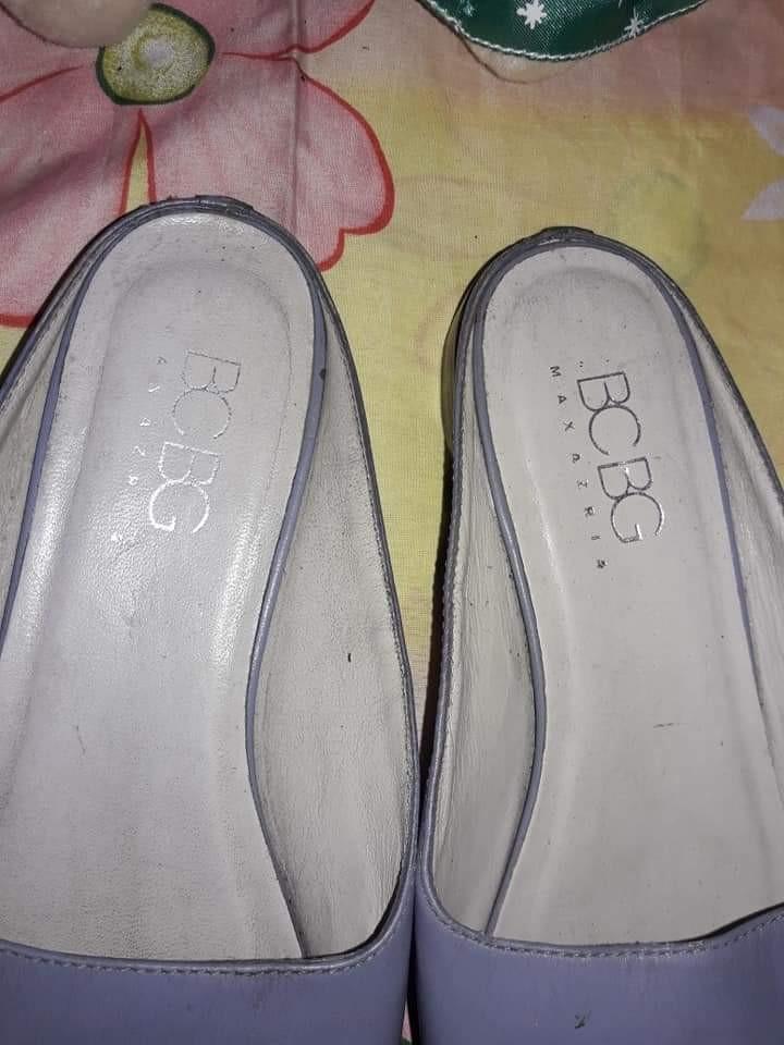BCBG blue leather slup on sandals (Category: Flats & Sandals) located in Baguio. Submitted by edjenfinds (Listing ID 1148634718, Image 3). Description: size 37 eu / 6.5 US vgc with minmal signs of usage plus sf.