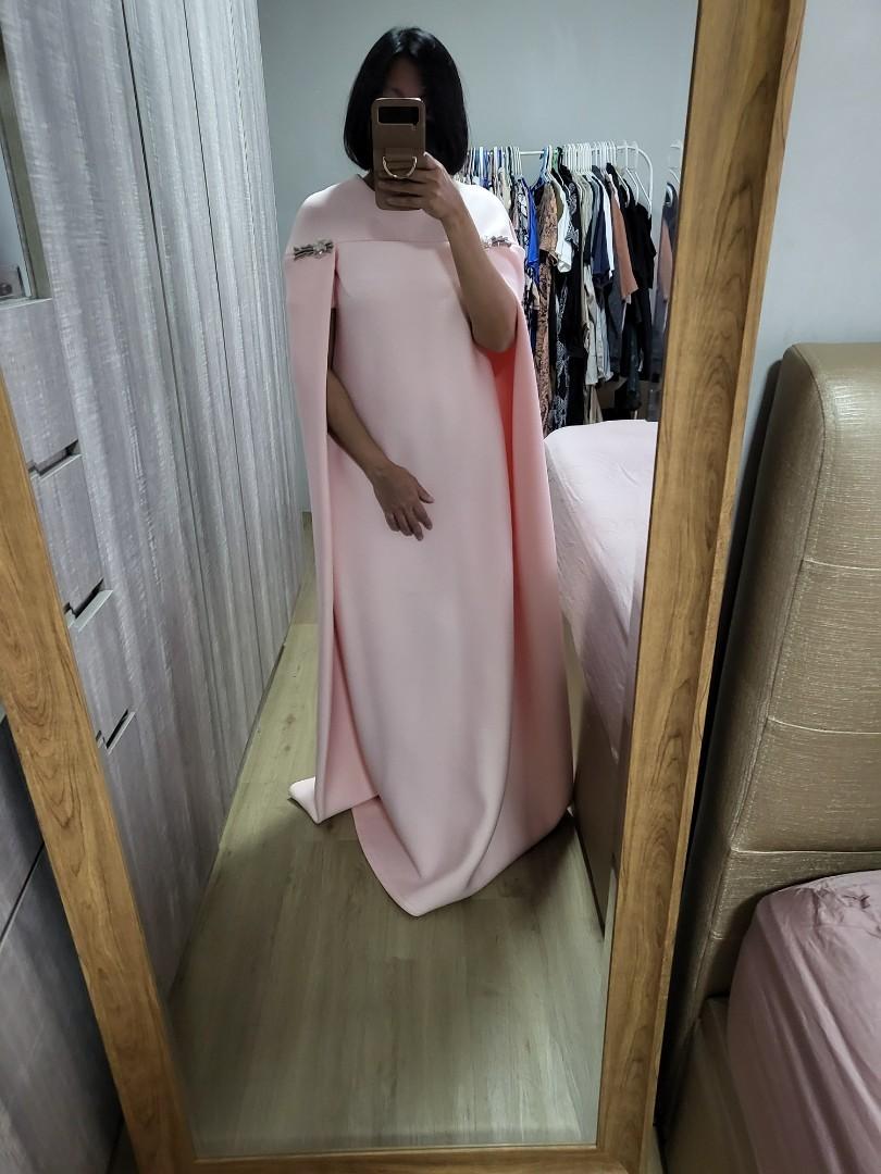 Designer cape gown top