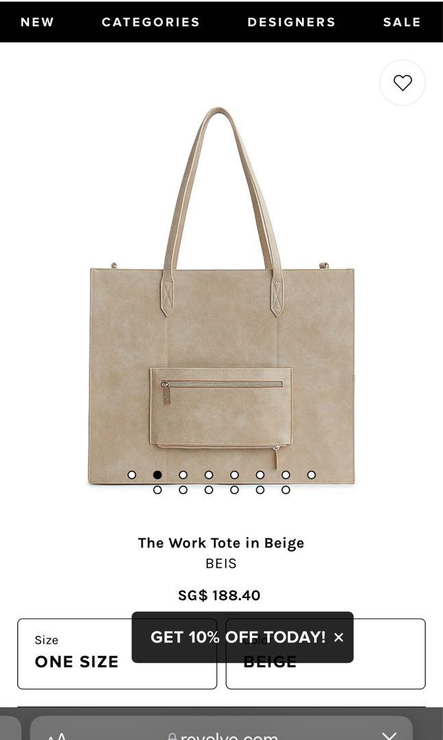 beis work tote beige