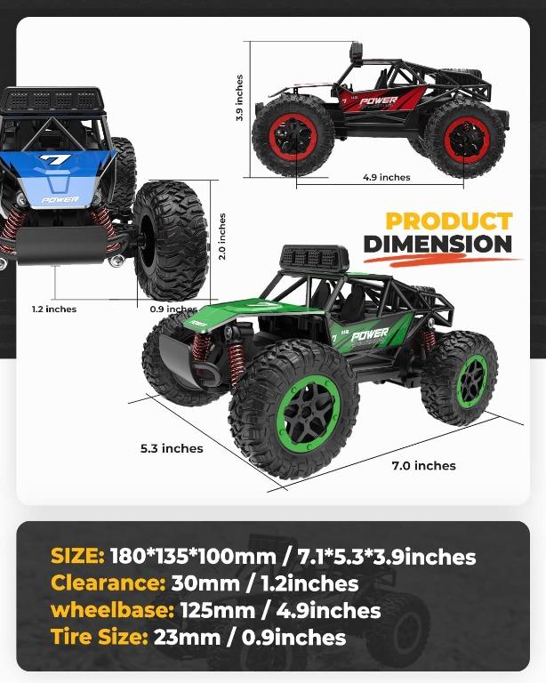 [C6618] BEZGAR 17S Toy Grade 120 Scale Remote Control Car, 2WD High