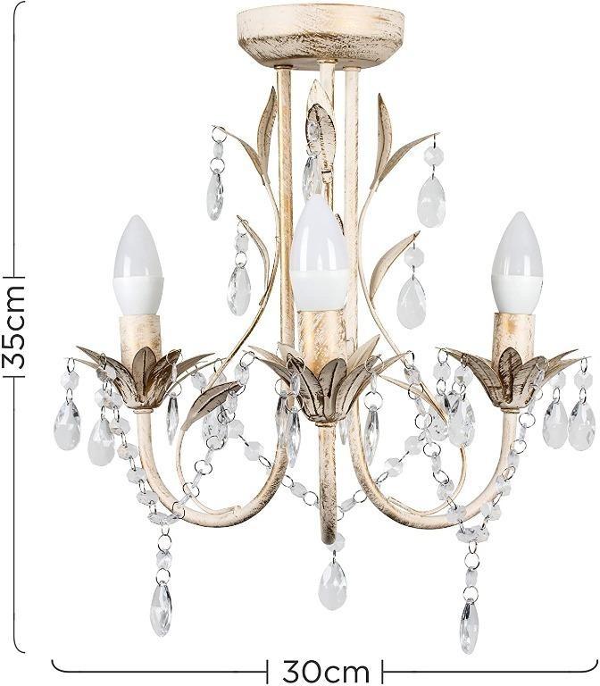 White shabby chic ceiling light on sale