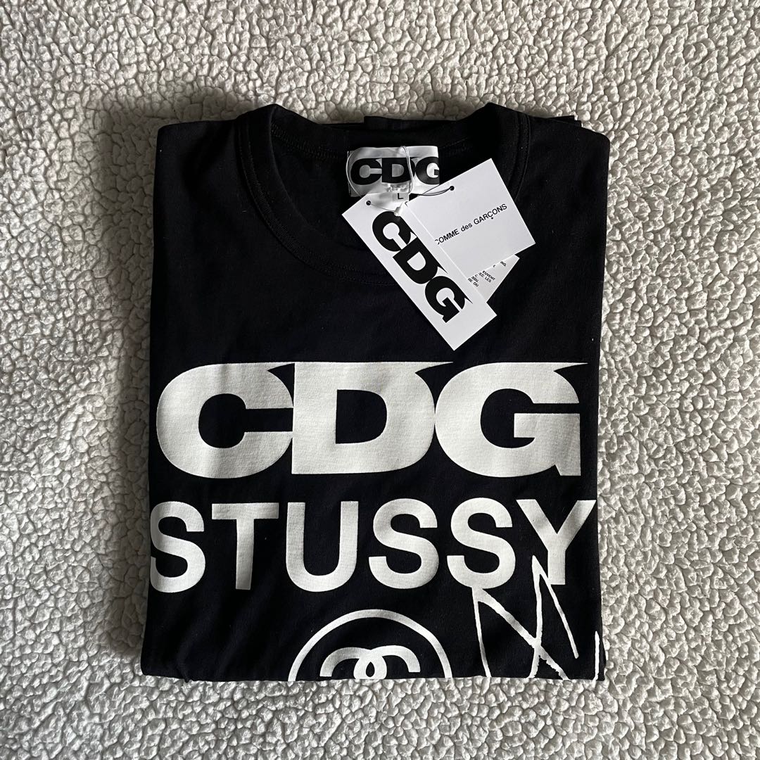CDG x Stussy Tee, Men's Fashion, Tops & Sets, Tshirts & Polo Shirts on ...