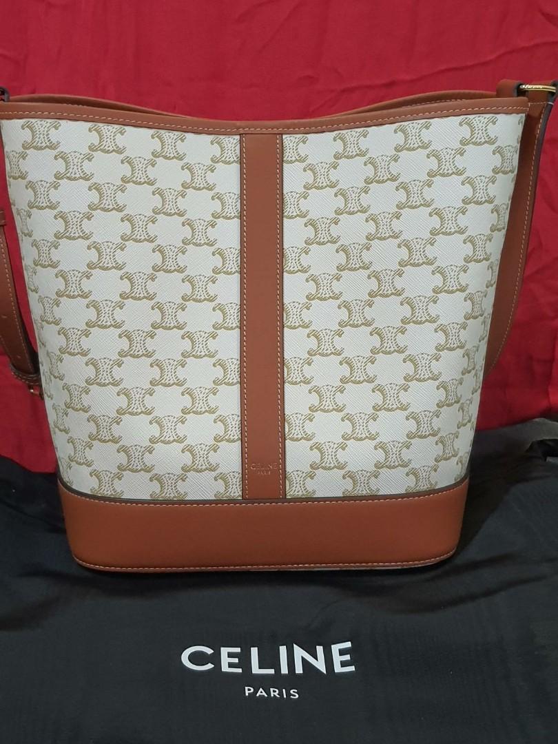 Celine small bucket triomphe canvas, Women's Fashion, Bags & Wallets,  Shoulder Bags on Carousell