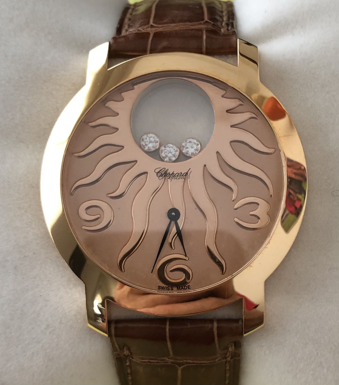 Chopard 18 ct Rose Gold Happy Sun Watch Women s Fashion