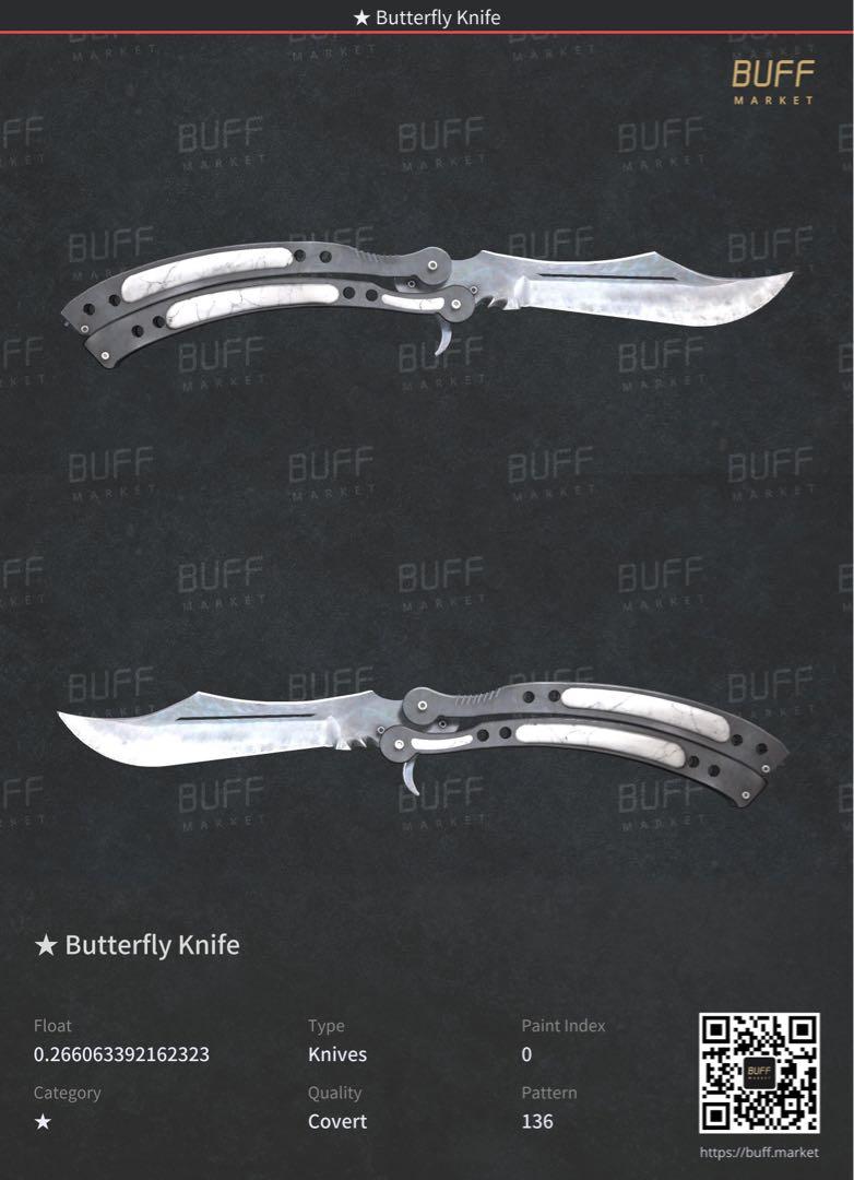 CSGO Butterfly Knife (Vanilla), Video Gaming, Gaming Accessories, In