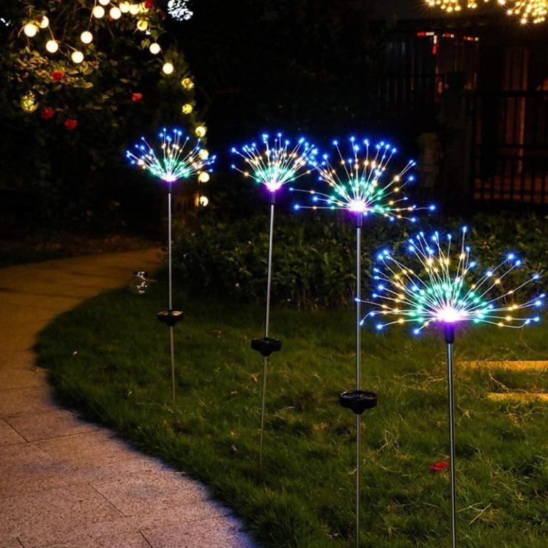 Twinkle Fireworks String Lights Purple Parties Wedding Patio 8 Modes 120 LED Dimmable Fairy Lights Waterproof Battery Operated with Remote Control for Home Joomer 2 Pack LED Starburst Lights