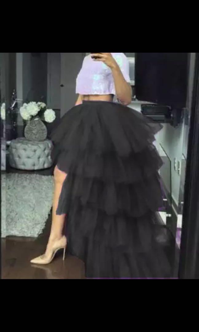 High low black online tulle tutu skirt