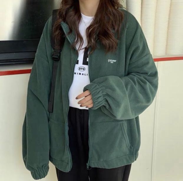 dark green fleece