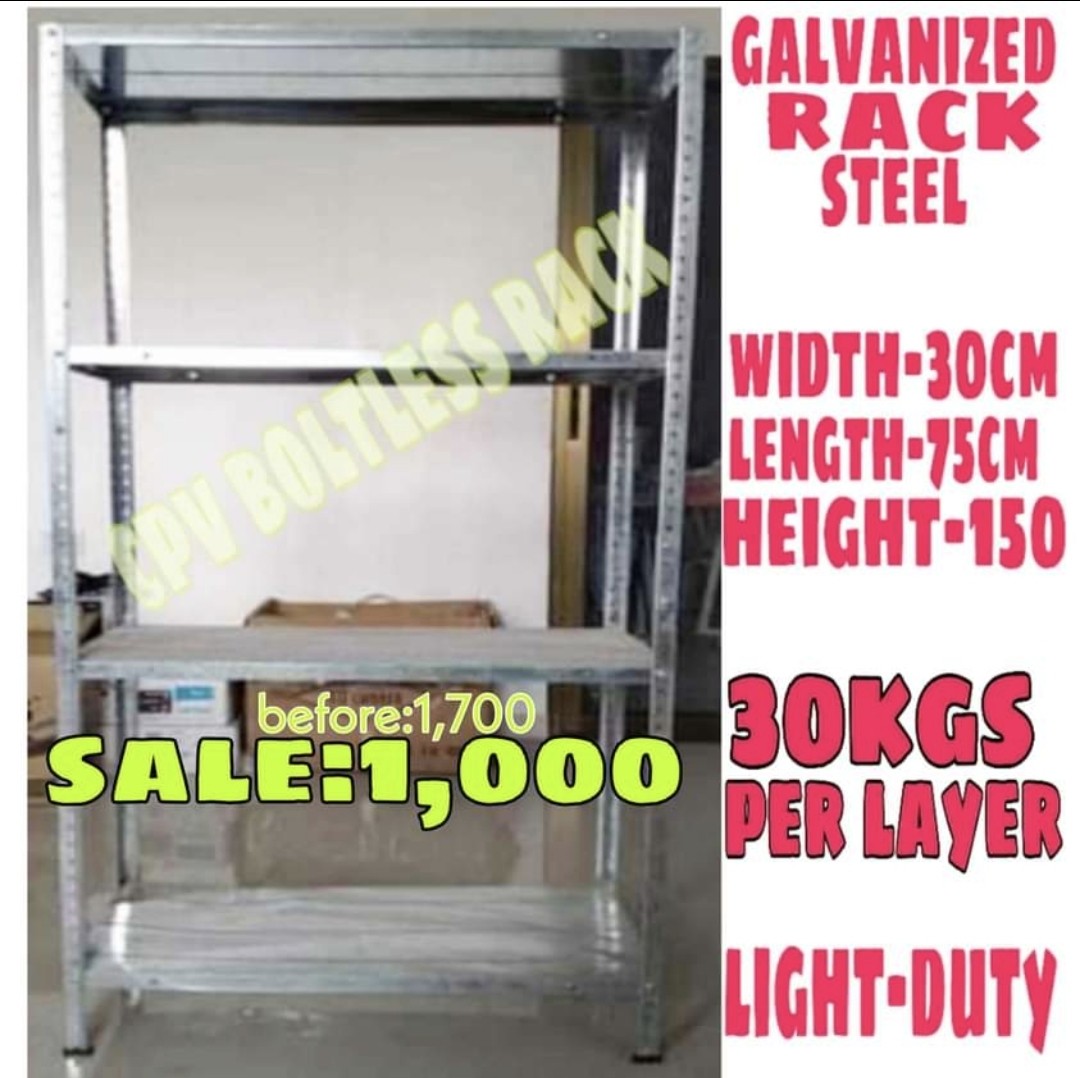 Galvanized rack, Furniture & Home Living, Furniture, Shelves, Cabinets ...