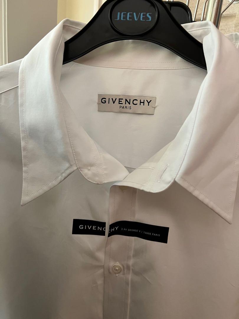 Givenchy long sleeve collar shirt white, Men's Fashion, Tops & Sets,  Tshirts & Polo Shirts on Carousell