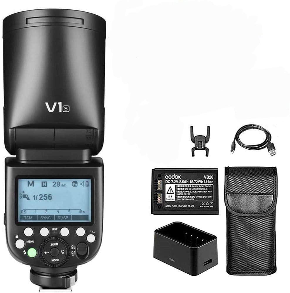 TTL Speedlight 2.4G Wireless System 1/8000s High-Speed Sync Godox V1-S Speedlite with XPro-S Transmitter for Sony 10 Level LED Modeling Lamp 2600mAh Lithium Battery with 1.5s Recycle Time TTL Speedlight 2.4G Wireless System 1/8000s High-Speed Sync Godox V1-S Speedlite with XPro-S Transmitter for Sony 10 Level LED Modeling Lamp 2600mAh Lithium Battery with 1.5s Recycle Time