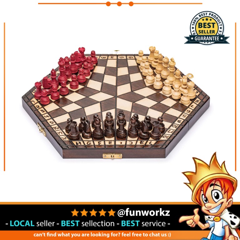 PREMIUM 32 CHESS PIECES LARGE 70MM WOODEN CARVED HAND CRAFTED 7CM KING BEST 