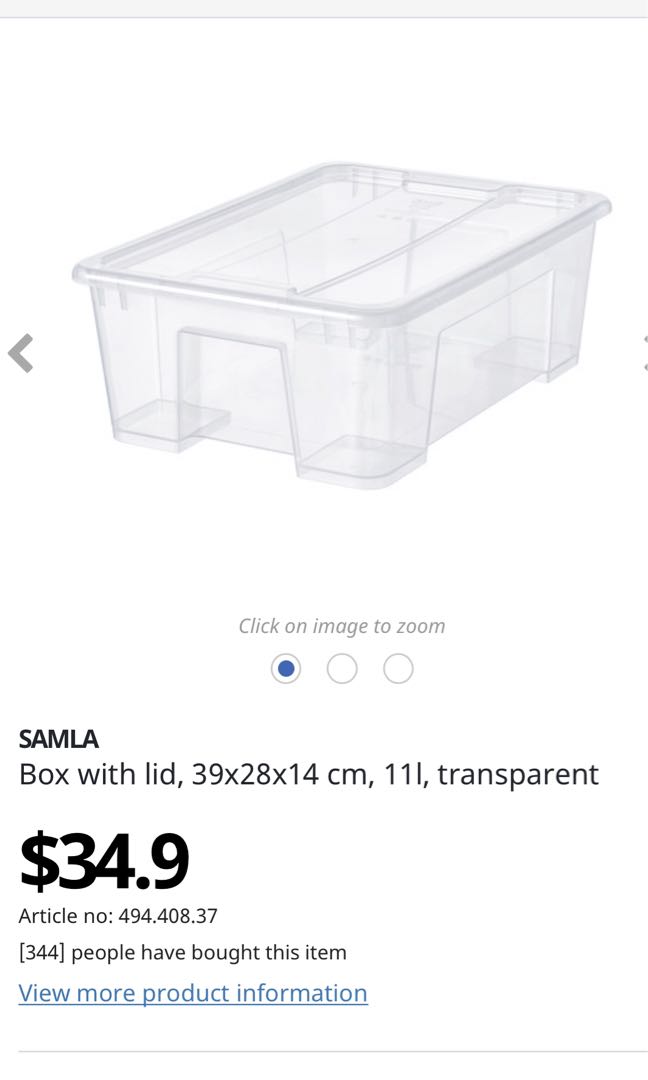 IKEA storage box 可重疊 收納箱 儲存鞋盒 透明鞋盒 儲存箱, 傢俬＆家居, 其他, 收納箱及袋 - Carousell