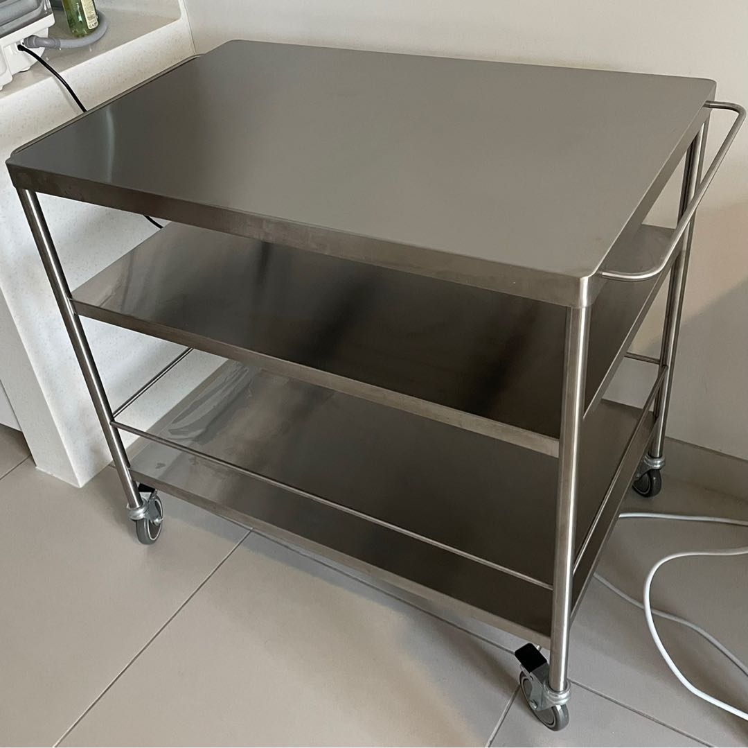 Ikea Kitchen Trolley Flytta stainless steel, Furniture & Home Living