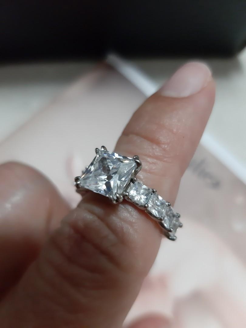 JEULIA PRINCESS CUT STERLING SILVER RING