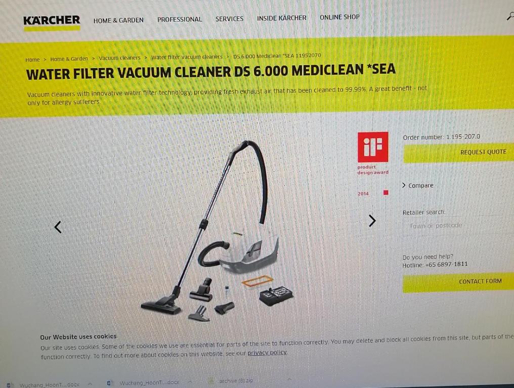 Karcher DS6.000 Water Filter Vacuum cleaner, TV & Home Appliances