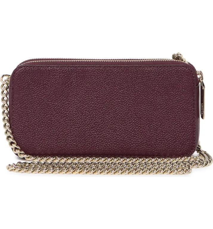 Kate Spade Margaux Double Zip Mini Crossbody Bag In Deep Cherry