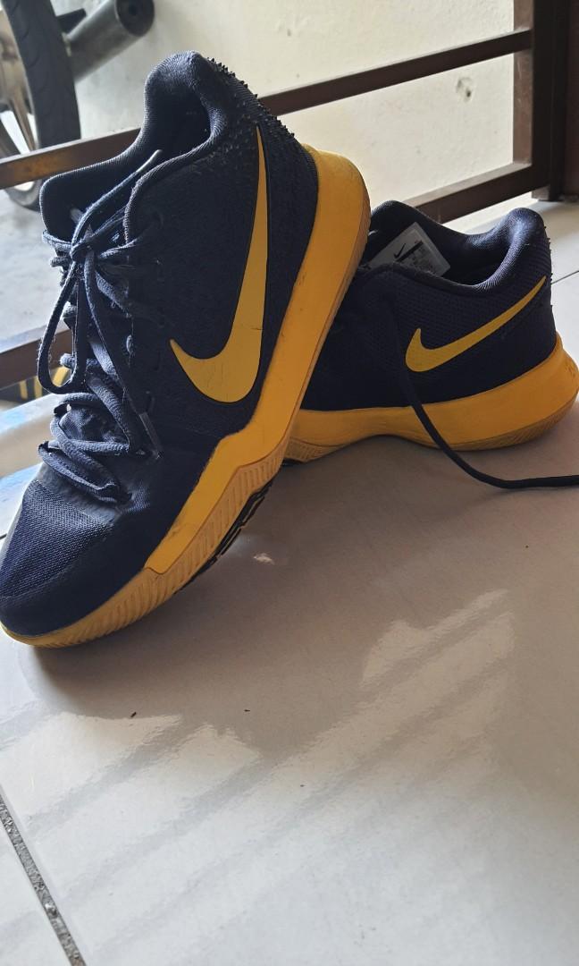 Kyrie 3 navy discount and gold