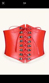 Lace up corset belt