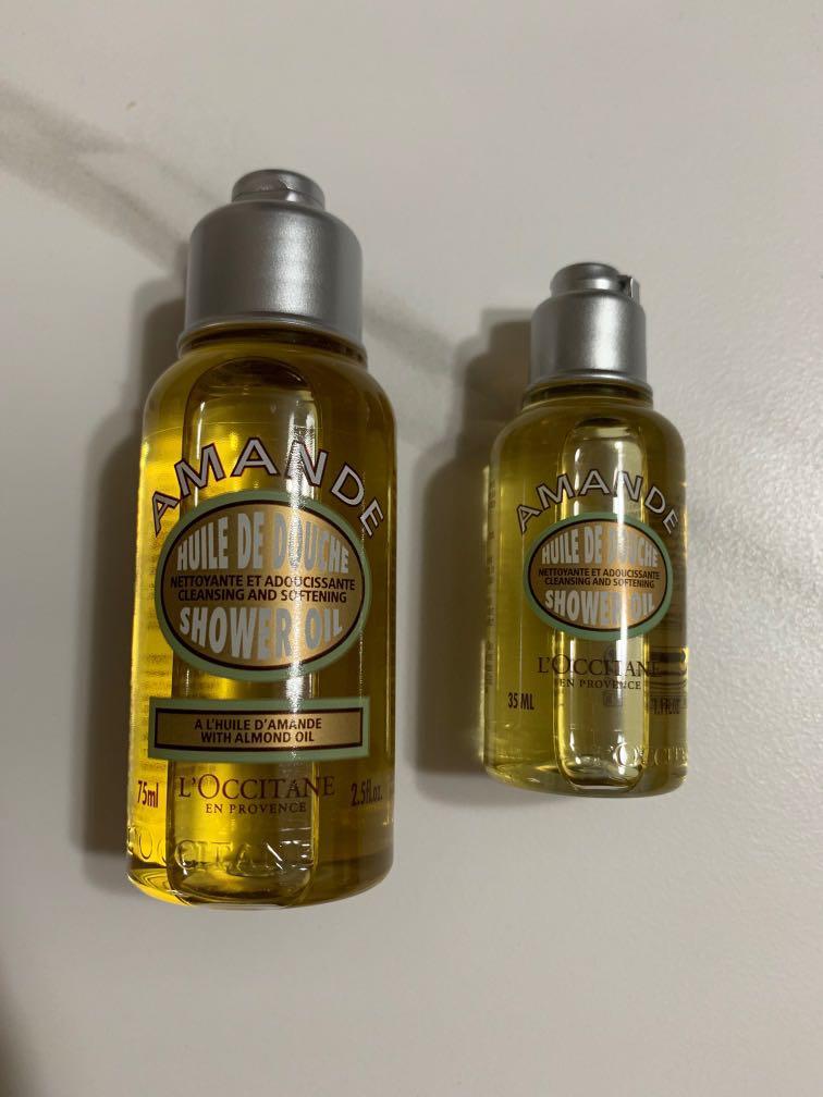 Loccitane amande shower oil, Beauty & Personal Care, Bath & Body, Bath