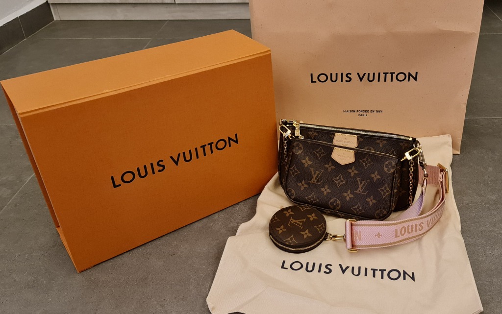 LV Multi Pochette - Pink, Women's Fashion, Bags & Wallets, Cross-body Bags  on Carousell