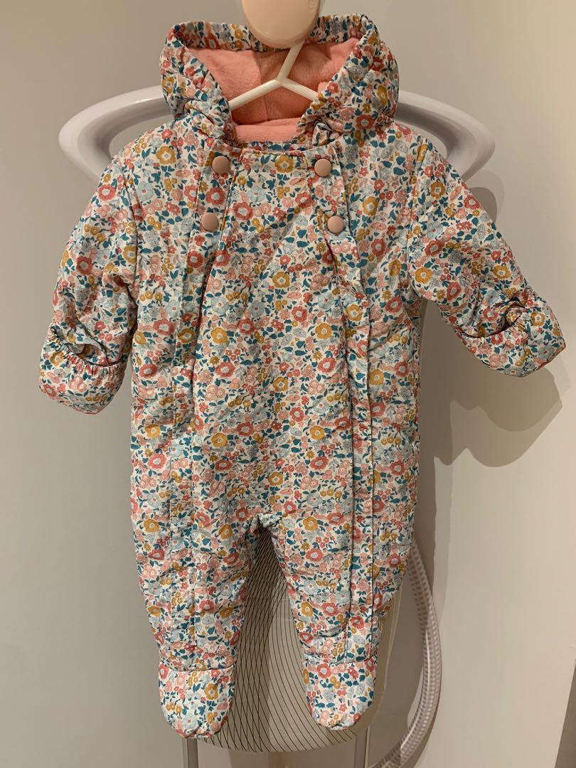 Marks and spencer M S baby winter clothes coat snowsuit pram suit pramsuit age 3 6 months