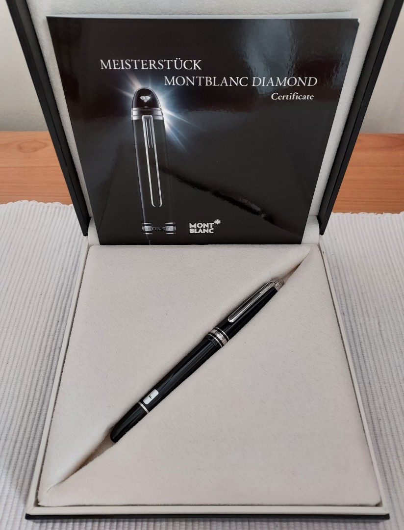 MEISTERSTUCK DIAMOND MONTBLANC 105977 CLASSIC PLATINUM FOUNTAIN