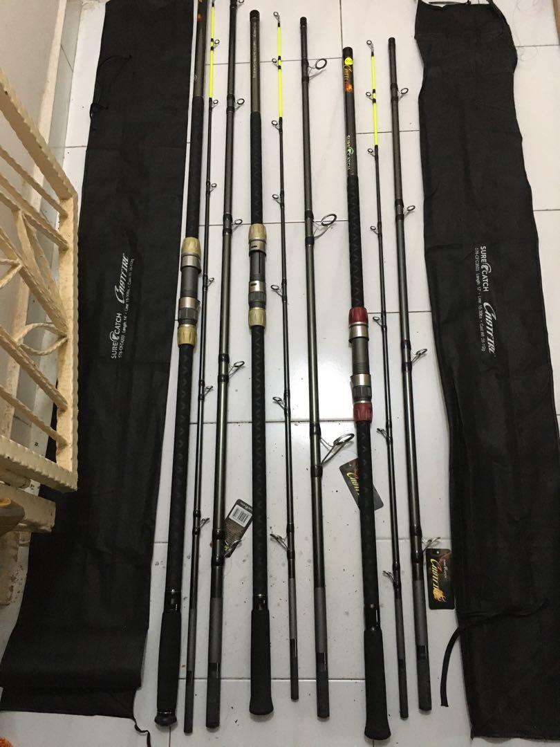 New SureCatch 12’ft to 14’ft 3 Sec Surf Rods and Multiplier Rods