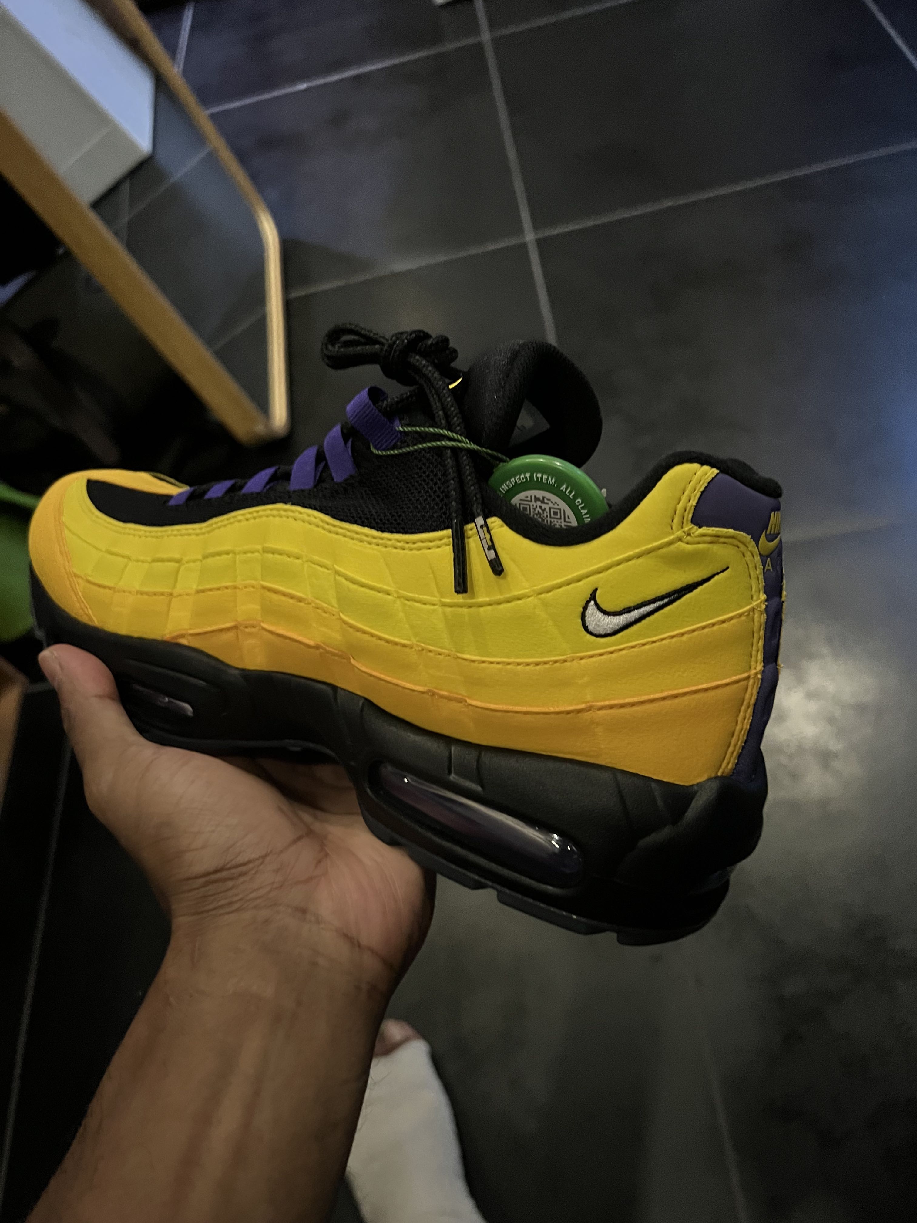 Nike Air Max 95 NRG Lebron James Lakers, Men's Fashion ...