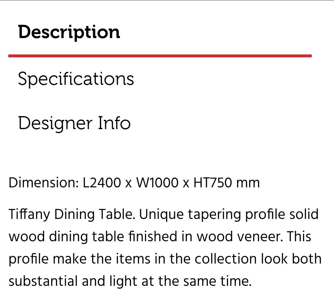 OM Current Design Dining Table Set, Furniture & Home Living, Furniture ...