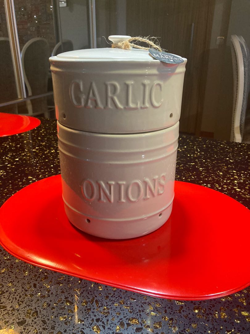 Onion and Garlic storage container, Furniture & Home Living