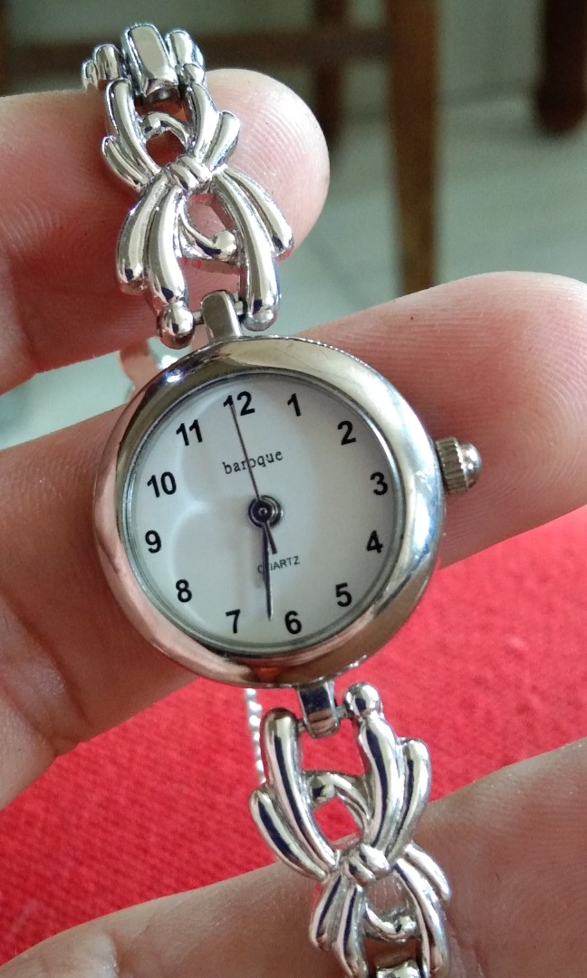 Silver MOP Victorian Deco Baroque Regency Gothic Marcasite Chain Bracelet  Watch on eBid United States | 196241608