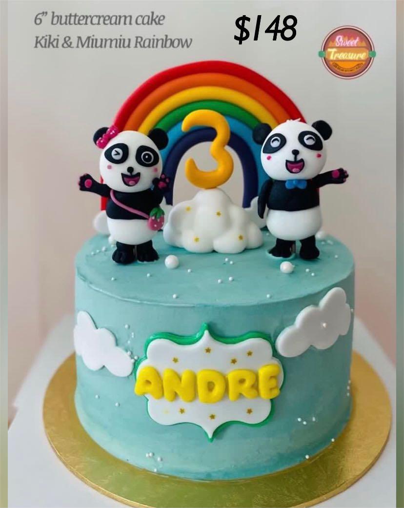BabyBus and Panda single tier Cake